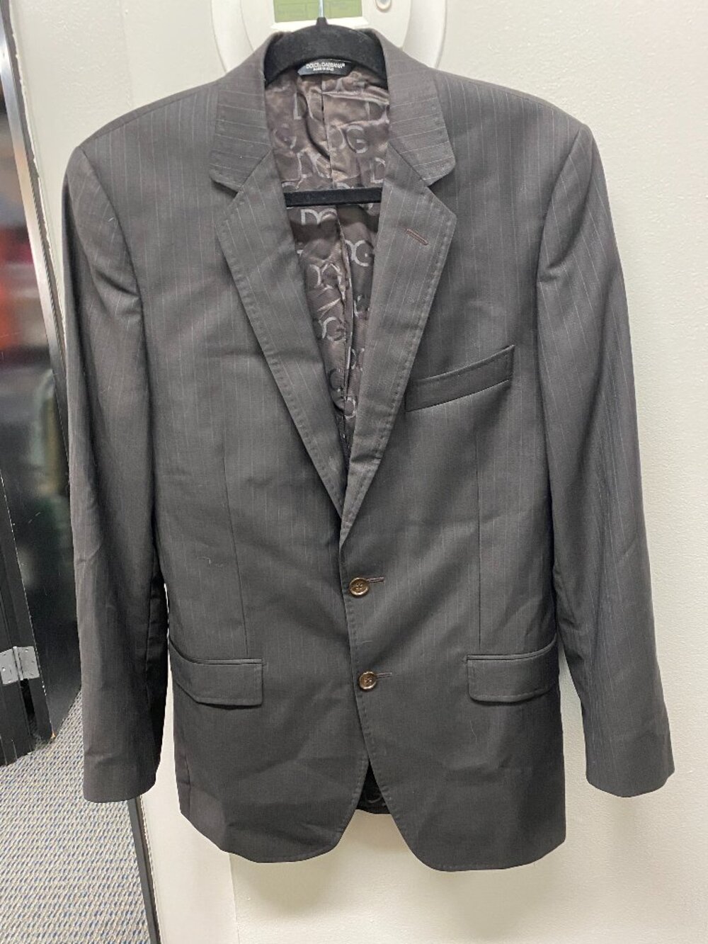 Dolce & Gabbana Pinstriped Martini Single-Breasted Blazer Made in Italy